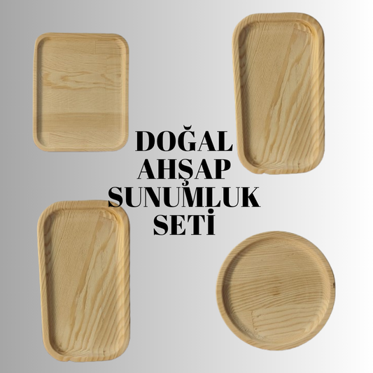 Ahşap Sunumluk Set